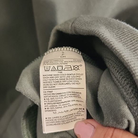 2/$10 Old Navy loose long dynamic fleece green long sweater - Picture 10 of 12